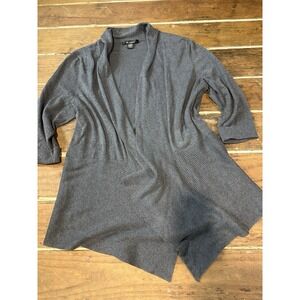 89th And Madison 2x Cardigan Dark Grey With Line Details